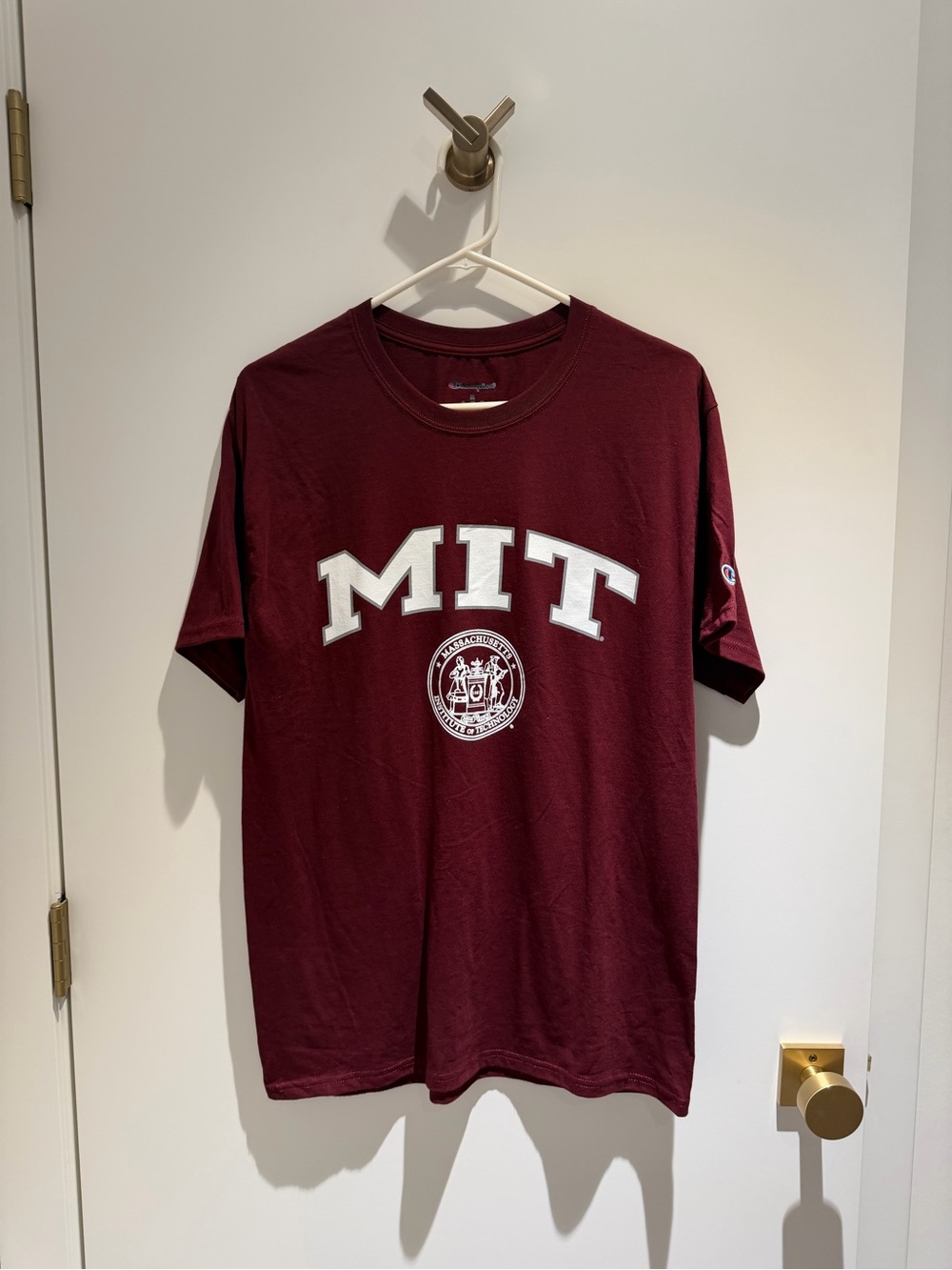 NWOT Champion MIT Maroon Short Sleeve Tee